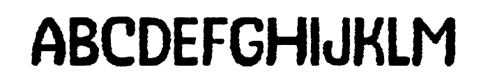 Stubby Rough Thin Font UPPERCASE