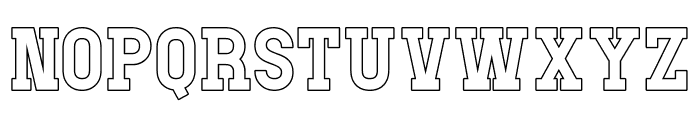 Study At University Outline Font UPPERCASE