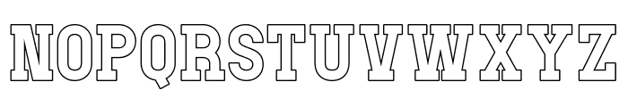 Study At University Outline Font LOWERCASE