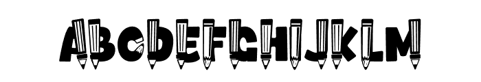 Study Symbol Pencil Font UPPERCASE