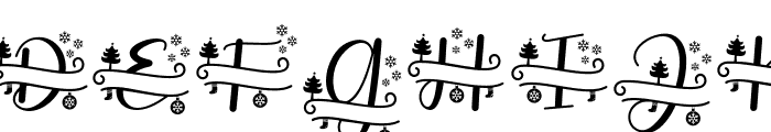 Stunning Christmas Monogram Font UPPERCASE