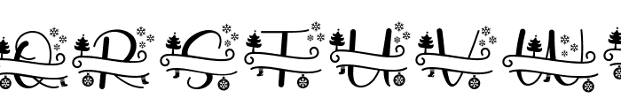 Stunning Christmas Monogram Font UPPERCASE