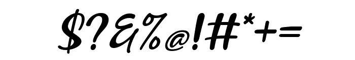Stylish Handmotion Italic Font OTHER CHARS