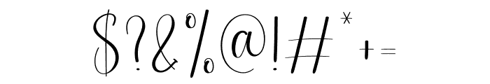Stylish Handwritten Font OTHER CHARS