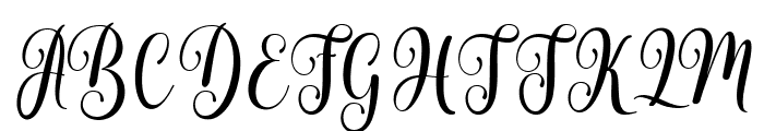 Stylish Script Regular Font UPPERCASE