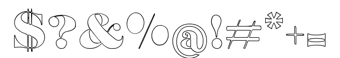 Sugar Serif Outline Font OTHER CHARS