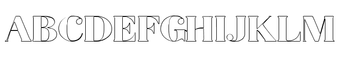 Sugar Serif Outline Font UPPERCASE