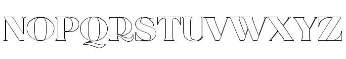 Sugar Serif Outline Font UPPERCASE