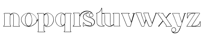 Sugar Serif Outline Font LOWERCASE