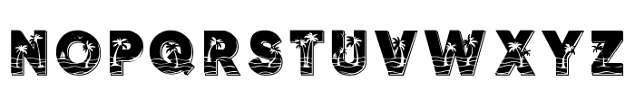 Summer Beach Font 3 Regular Font UPPERCASE