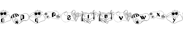 Summer Frame Font LOWERCASE