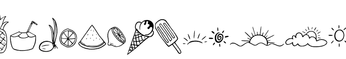Summer Vibes Doodles Font UPPERCASE