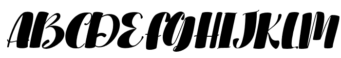 SummerFruit-Italic Font UPPERCASE