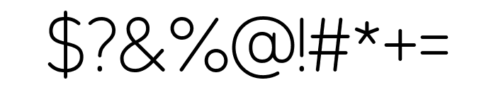 Sumptuous Rounded Light Font OTHER CHARS
