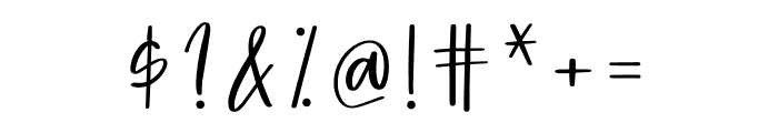 Sundae Script Font OTHER CHARS