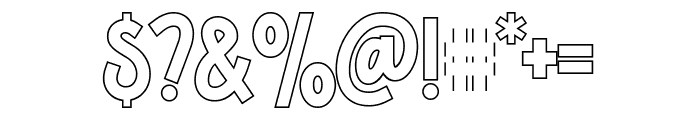 Sunday Charm Outline Font OTHER CHARS