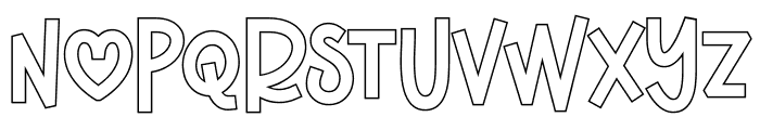 Sunday Charm Outline Font LOWERCASE