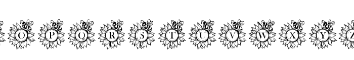 Sunflower Bee Monogram Font LOWERCASE