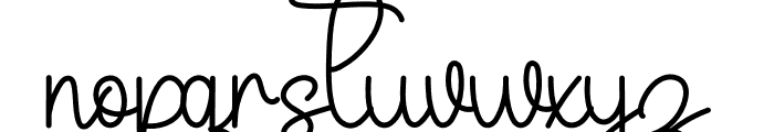 Sunflower Thinking Font LOWERCASE