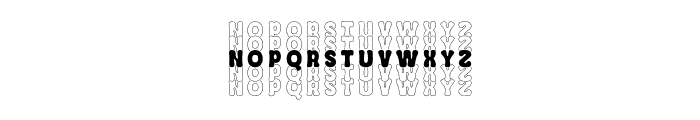 Sunrise Outline2 Font LOWERCASE