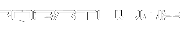 Super Car Outline Exp MLR Font LOWERCASE