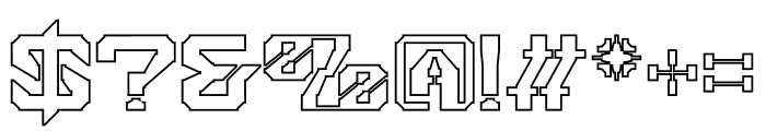 Super Car Outline Font OTHER CHARS