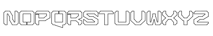 Super Car Outline Font LOWERCASE