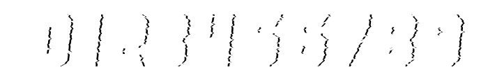 Super Glitch 1 Italic Font OTHER CHARS