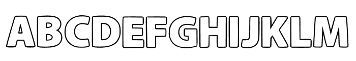Super Sans Outline Font UPPERCASE