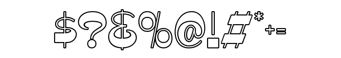 Super Seventies Outline Regular Font OTHER CHARS