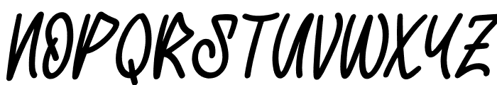 Super Toys Italic Font UPPERCASE