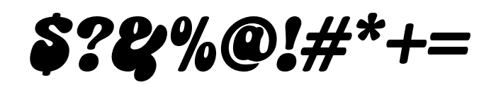 SuperRetro-Italic Font OTHER CHARS