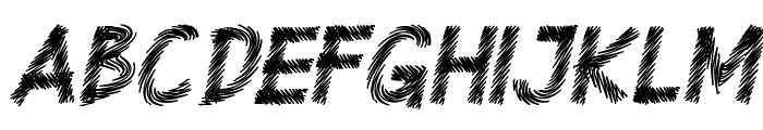 Superstition Sketch Italic Font UPPERCASE