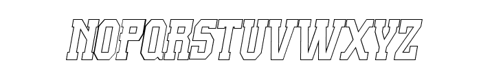 Supportex Italic Outline Font LOWERCASE