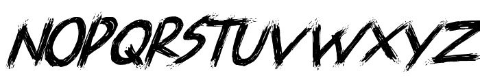 Supremo Slant Italic Font UPPERCASE