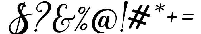 Suttena Script Italic Font OTHER CHARS