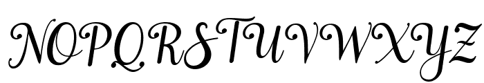 Suttena Script Italic Font UPPERCASE