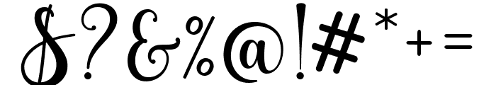 Suttena Script Regular Font OTHER CHARS