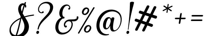 SuttenaScript-Italic Font OTHER CHARS