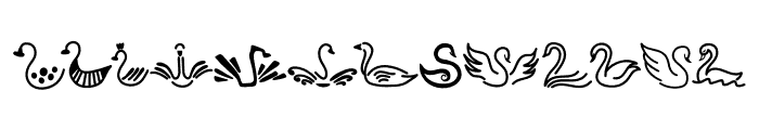 Swan pattern Font UPPERCASE