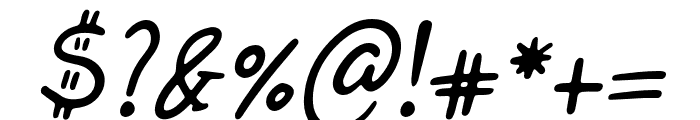 SweatPapayaOne-Italic Font OTHER CHARS
