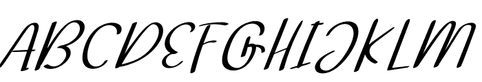 Swedish Italic Font UPPERCASE