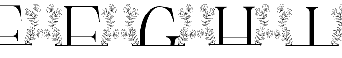 Sweet Bloom Line Monogram Font UPPERCASE