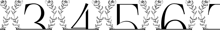 Sweet Blossom Line Monogram Font OTHER CHARS