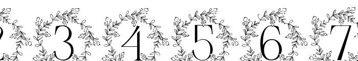 Sweet Floral Buds Monogram Font OTHER CHARS