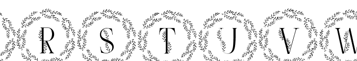 Sweet Leaves Monogram Font LOWERCASE