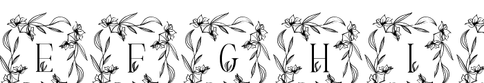 Sweet Lily Monogram Font LOWERCASE