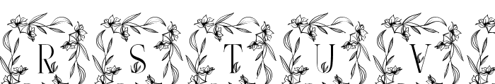 Sweet Lily Monogram Font LOWERCASE