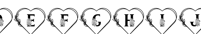Sweety Camellia Monogram Font UPPERCASE