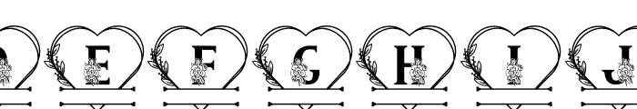Sweety Camellia Monogram Font LOWERCASE